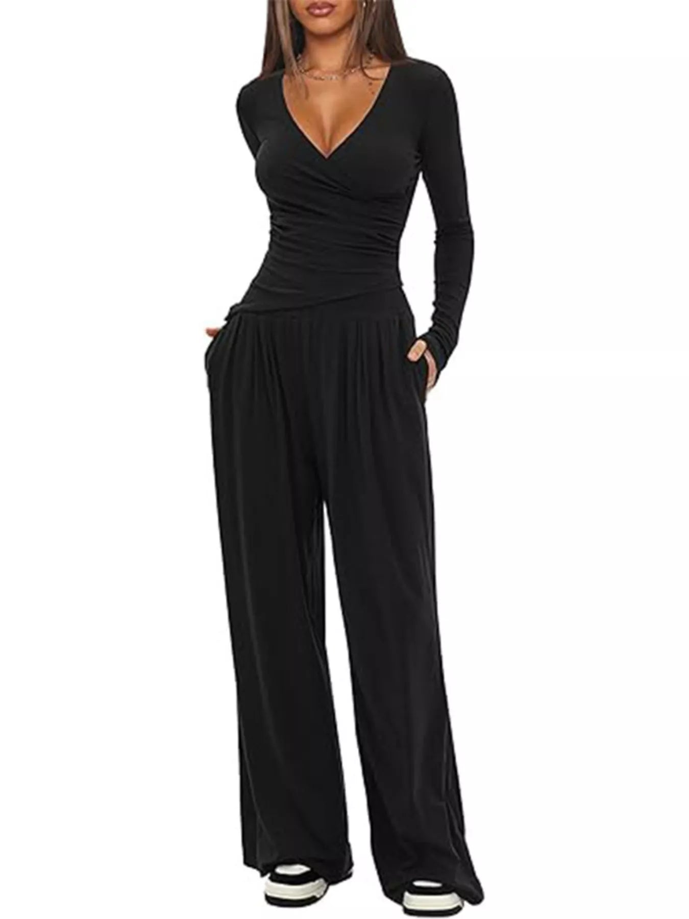 Hazel Blues® |  Casual Long Sleeve Top and Pants Two-Piece Set