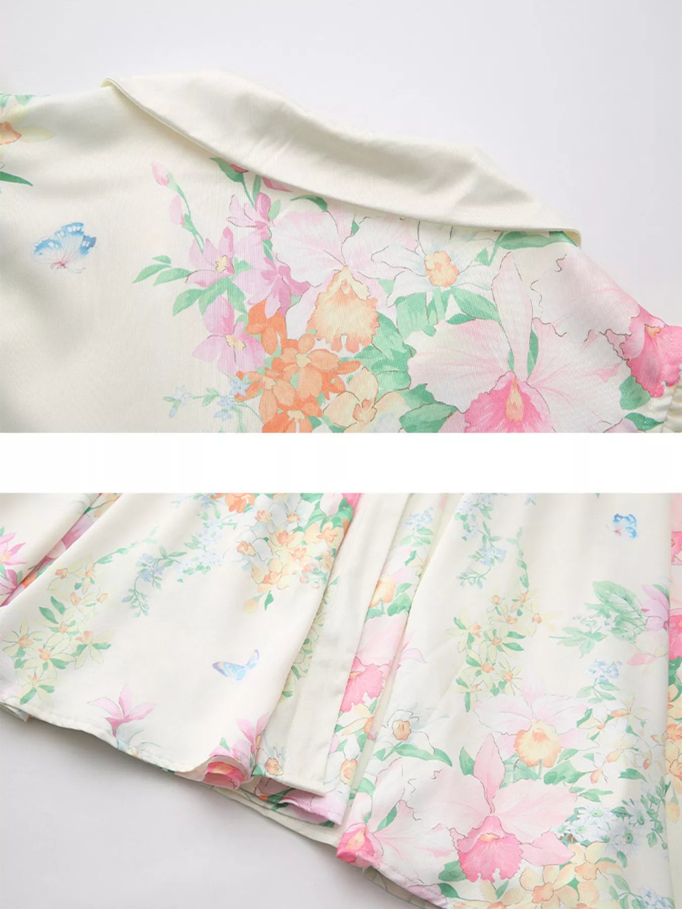 Hazel Blues® |  Floral Print Ruffle Sleeve Midi Dress