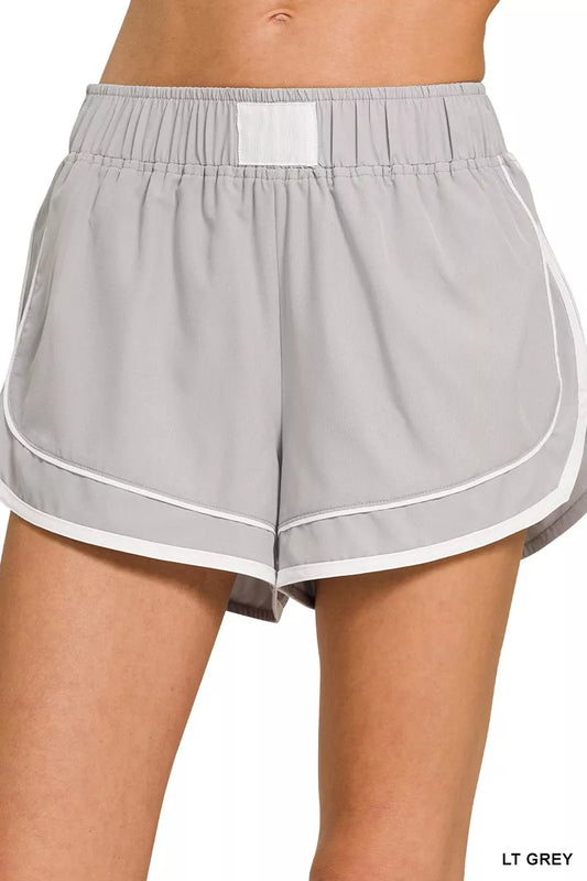 Hazel Blues® |  Zenana Soft Woven Lined Dolphin Shorts