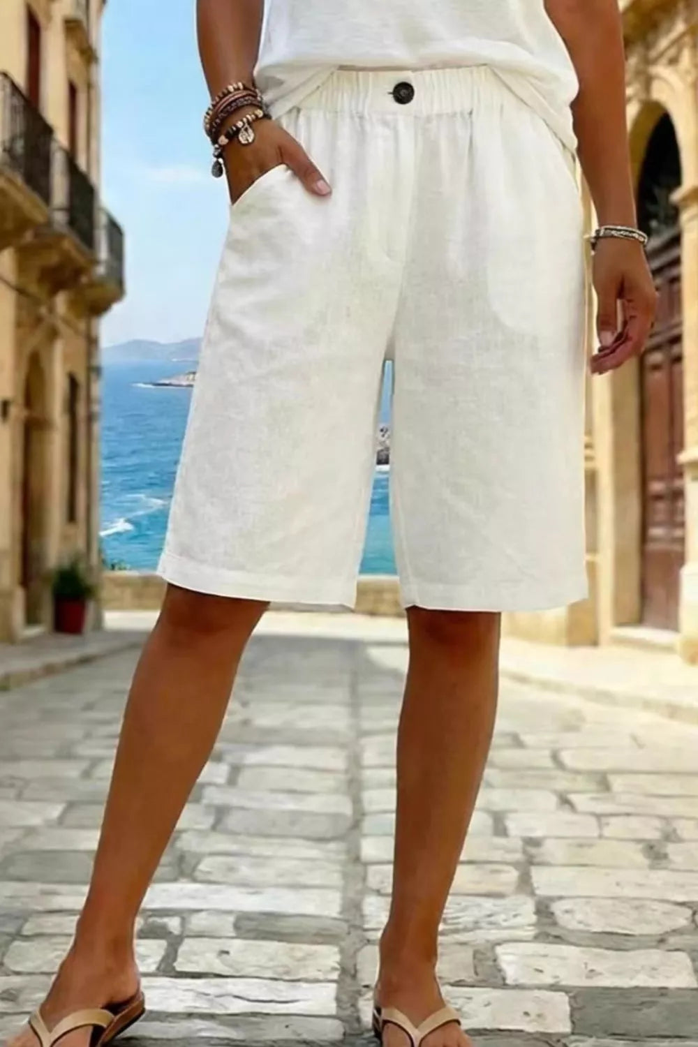 Hazel Blues® |  Elastic Waist Shorts