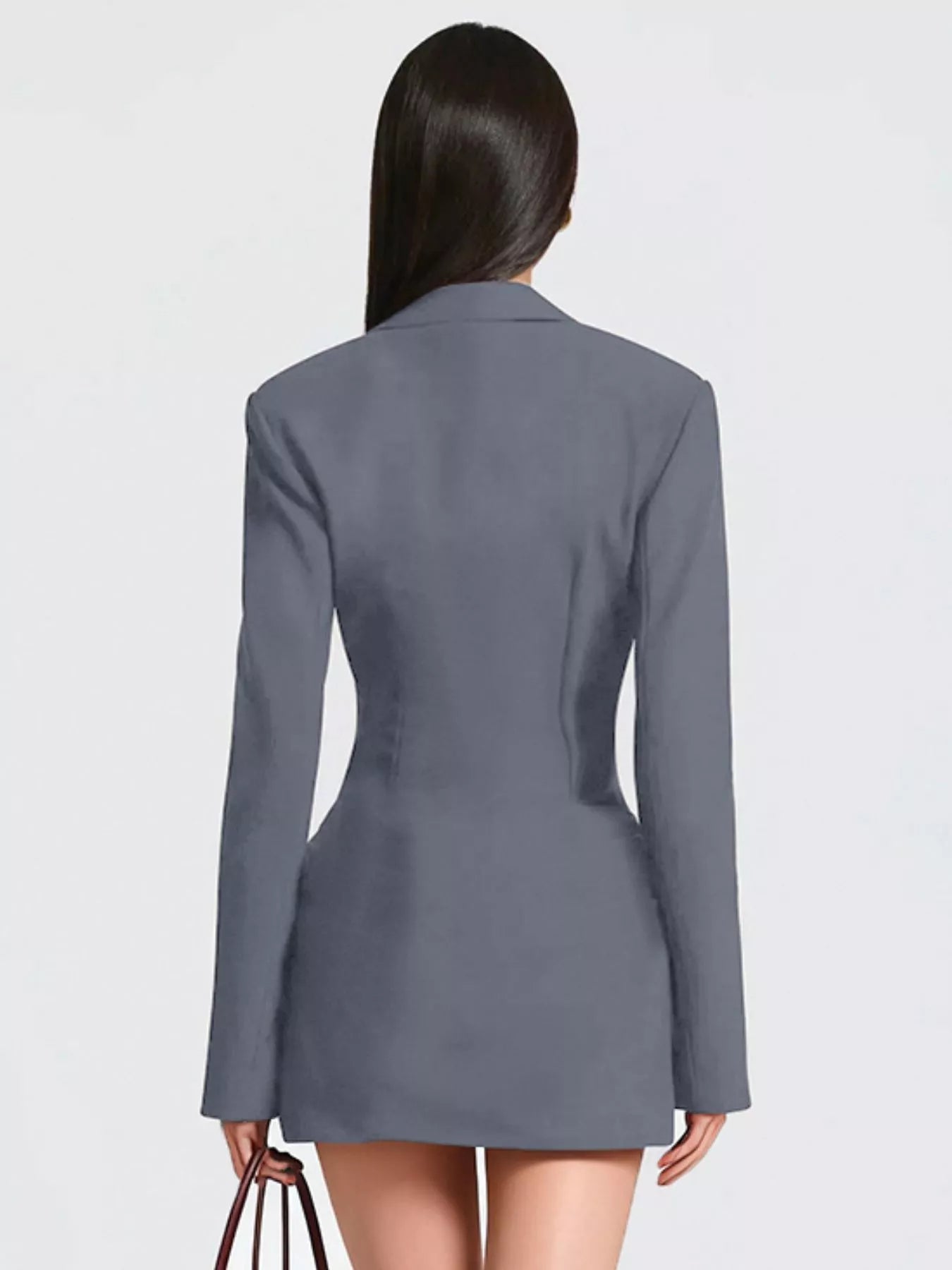 Hazel Blues® | Blazer-Style Long Sleeve Mini Dress