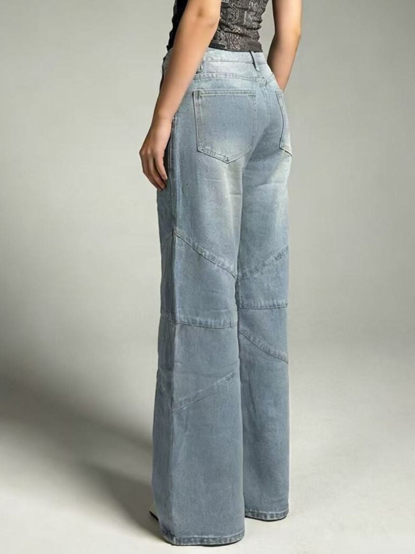 Hazel Blues® |  Vintage Wash Wide Leg Jeans