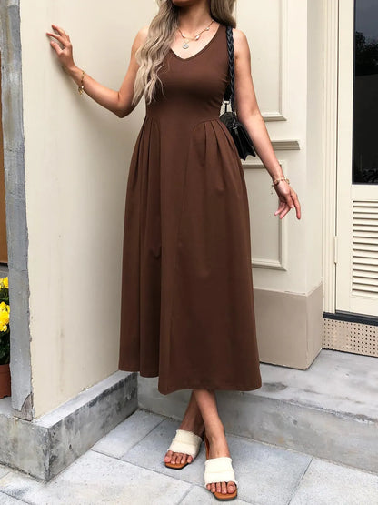 Hazel Blues® |  V-Neck Midi Tank Dress
