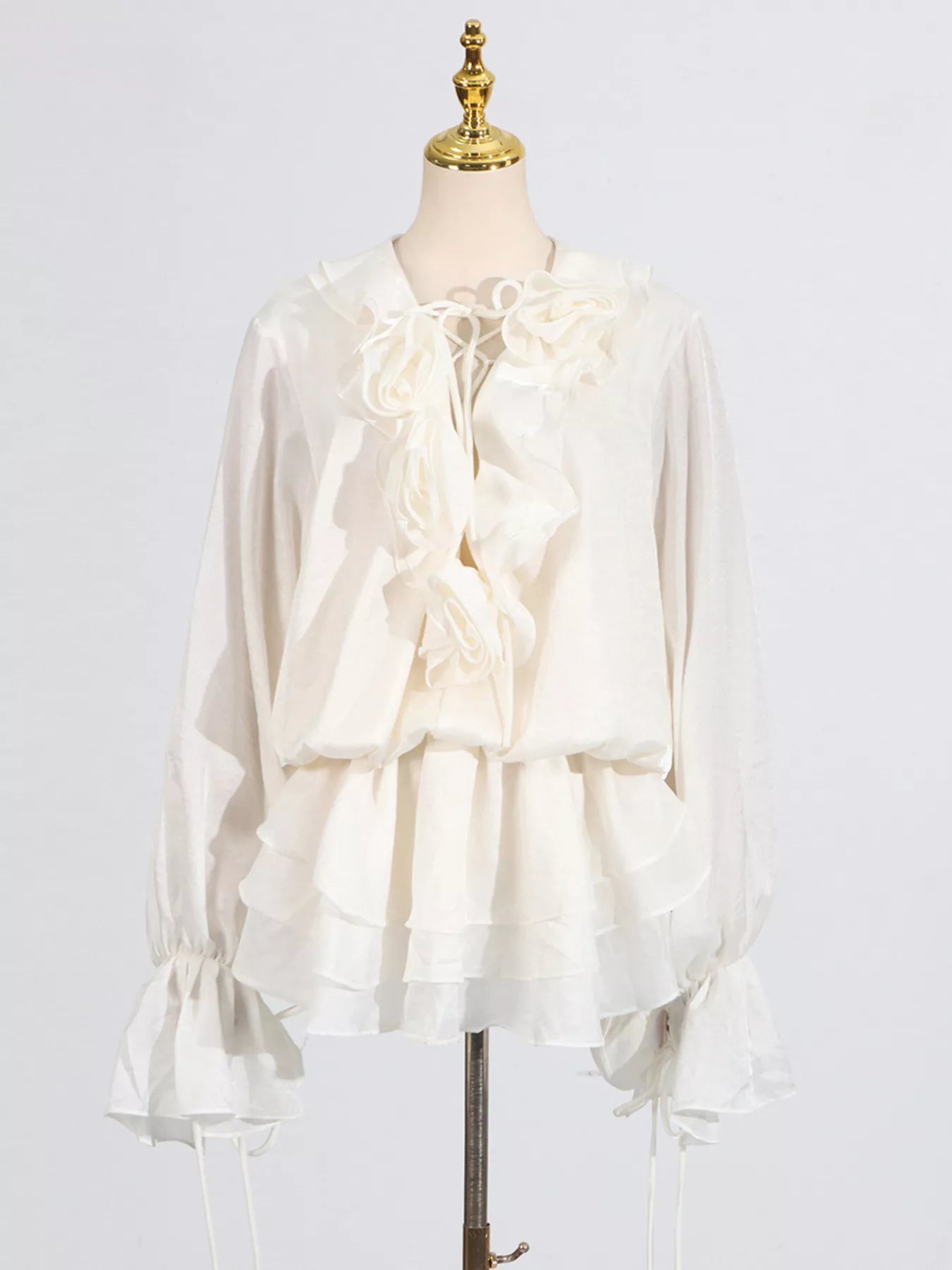Hazel Blues® |  Ruffled Flounce Sleeve Mini Dress