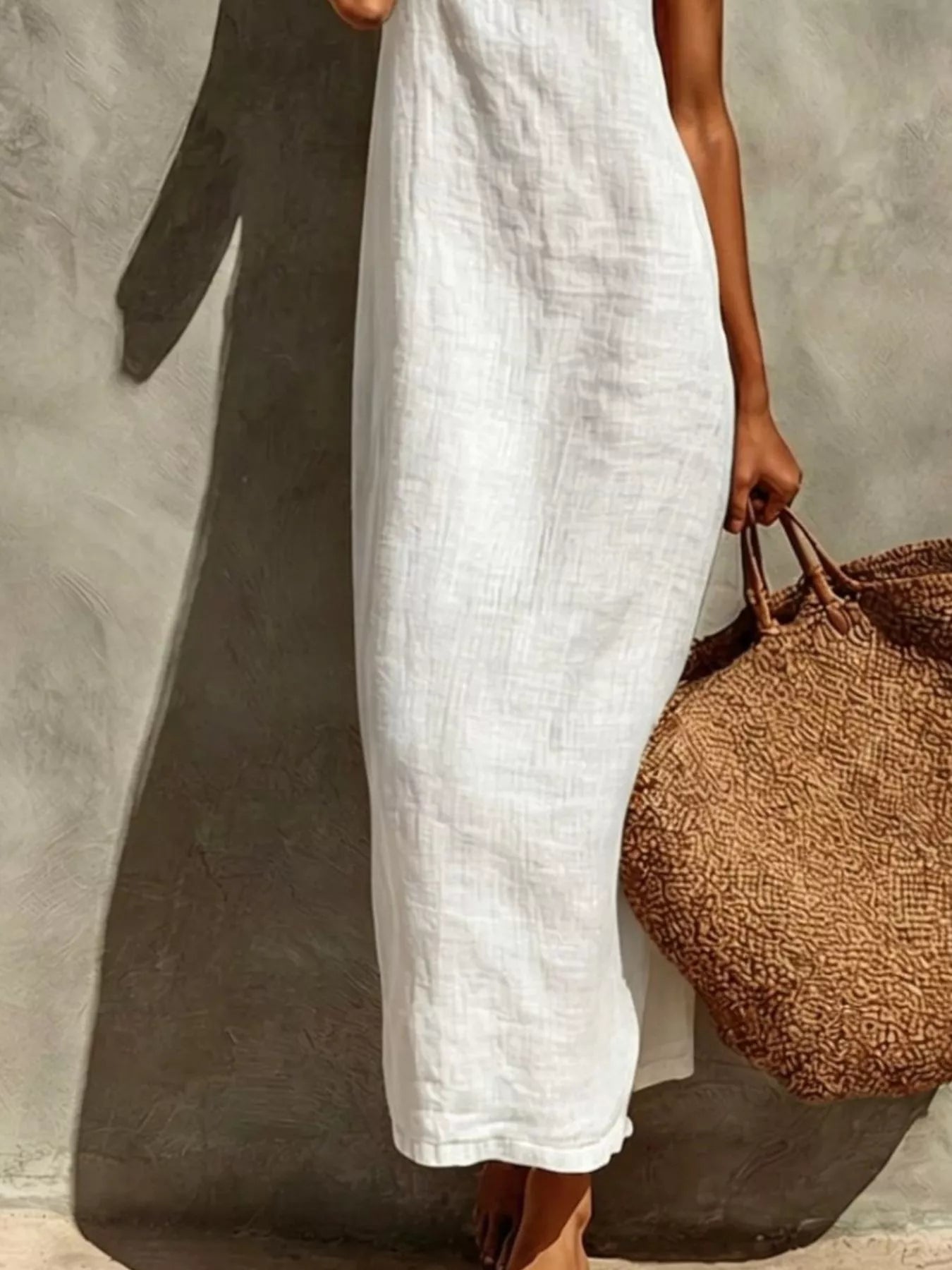 Hazel Blues® |  Sleeveless Linen Casual Maxi Dress