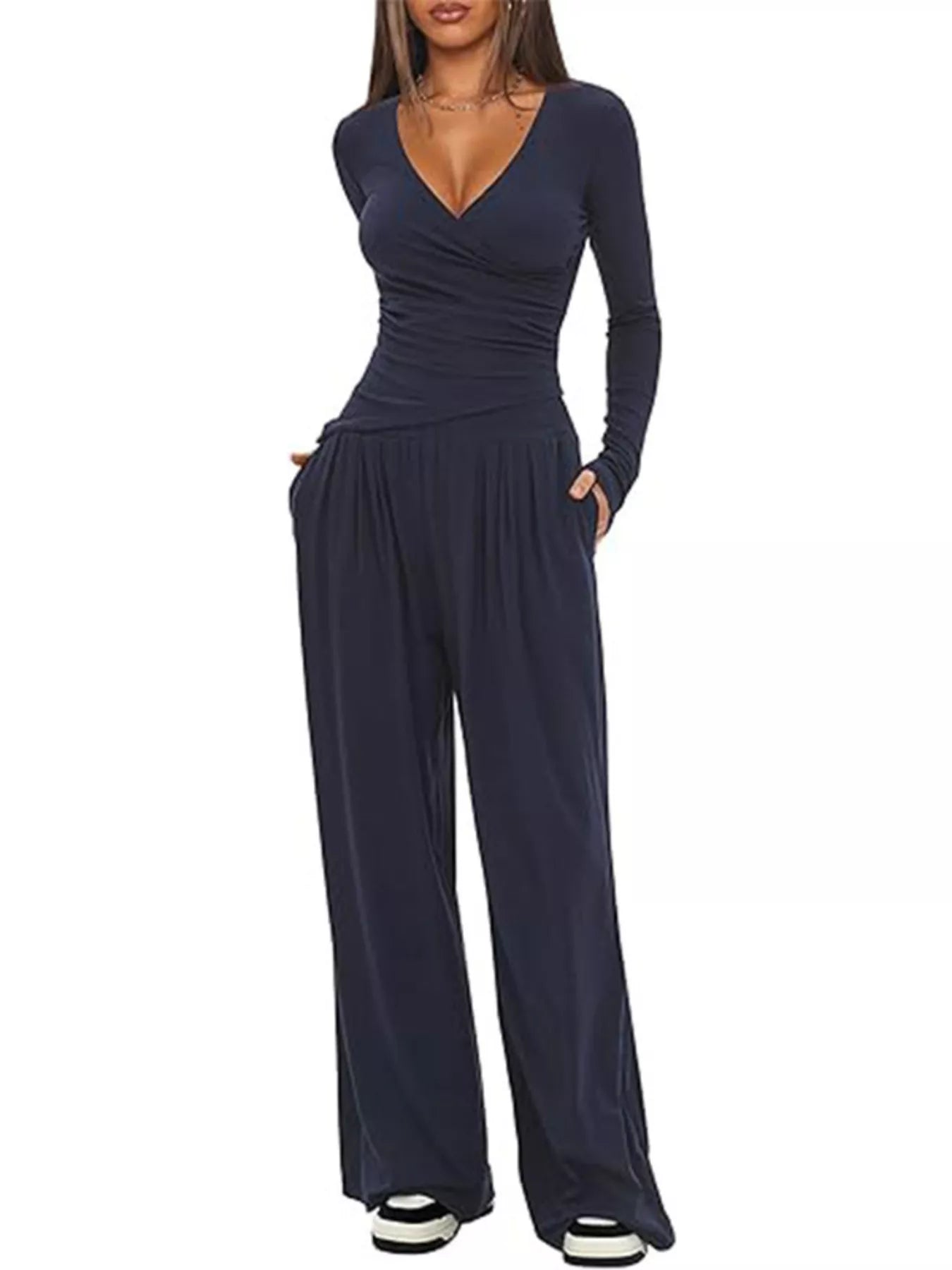 Hazel Blues® |  Casual Long Sleeve Top and Pants Two-Piece Set