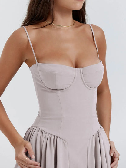 Hazel Blues® |  Ruched Sweetheart Neck Cami Dress