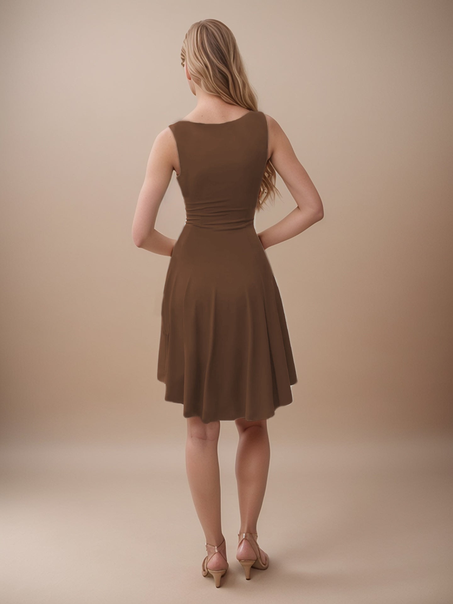 Hazel Blues® |  High-Low Round Neck Sleeveless Mini Dress