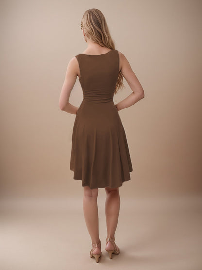 Hazel Blues® |  High-Low Round Neck Sleeveless Mini Dress
