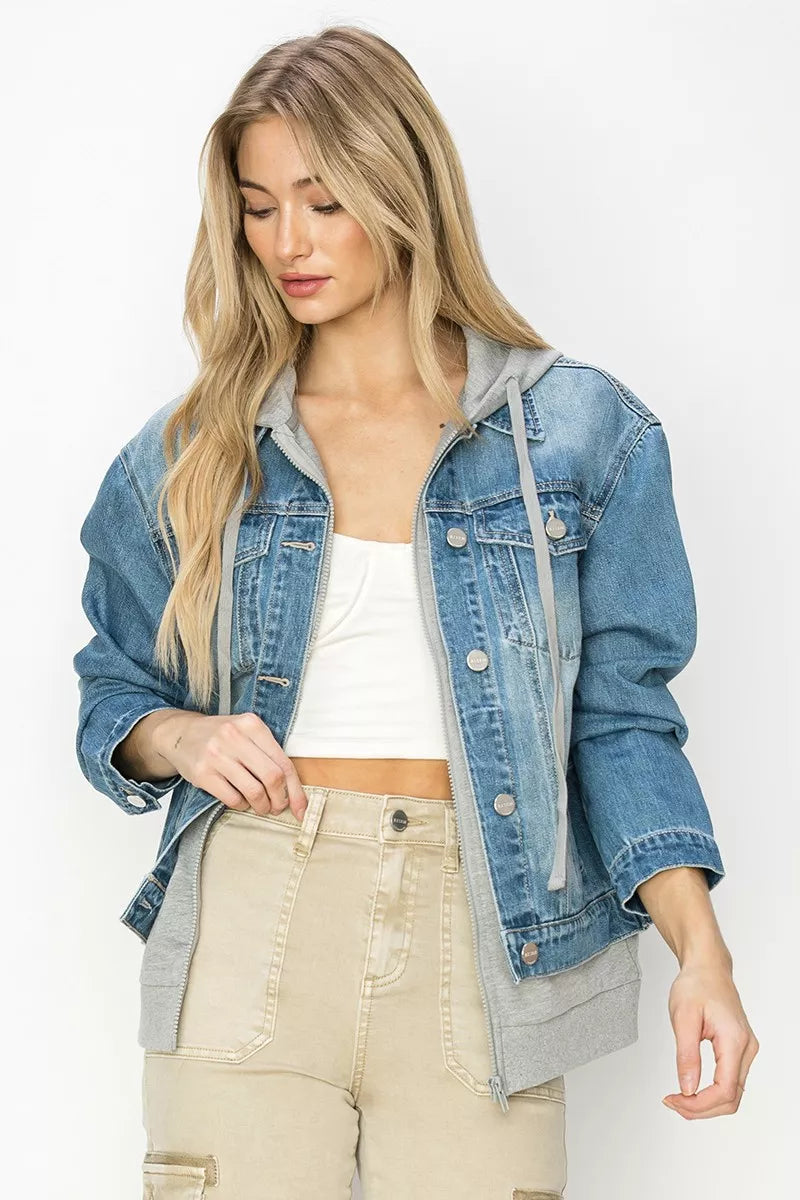 Hazel Blues® |  RISEN Oversized Hoodie Jacket