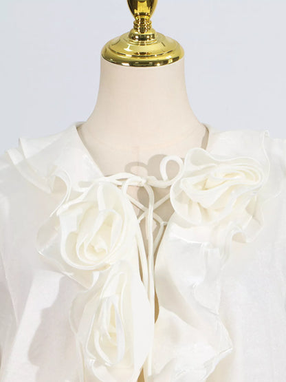 Hazel Blues® |  Ruffled Flounce Sleeve Mini Dress