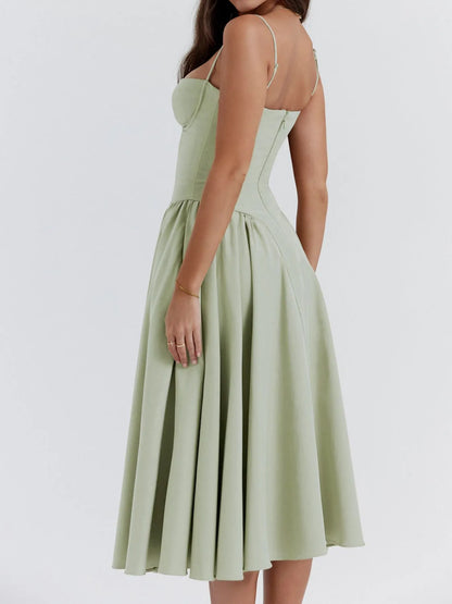Hazel Blues® |  Ruched Sweetheart Neck Cami Dress