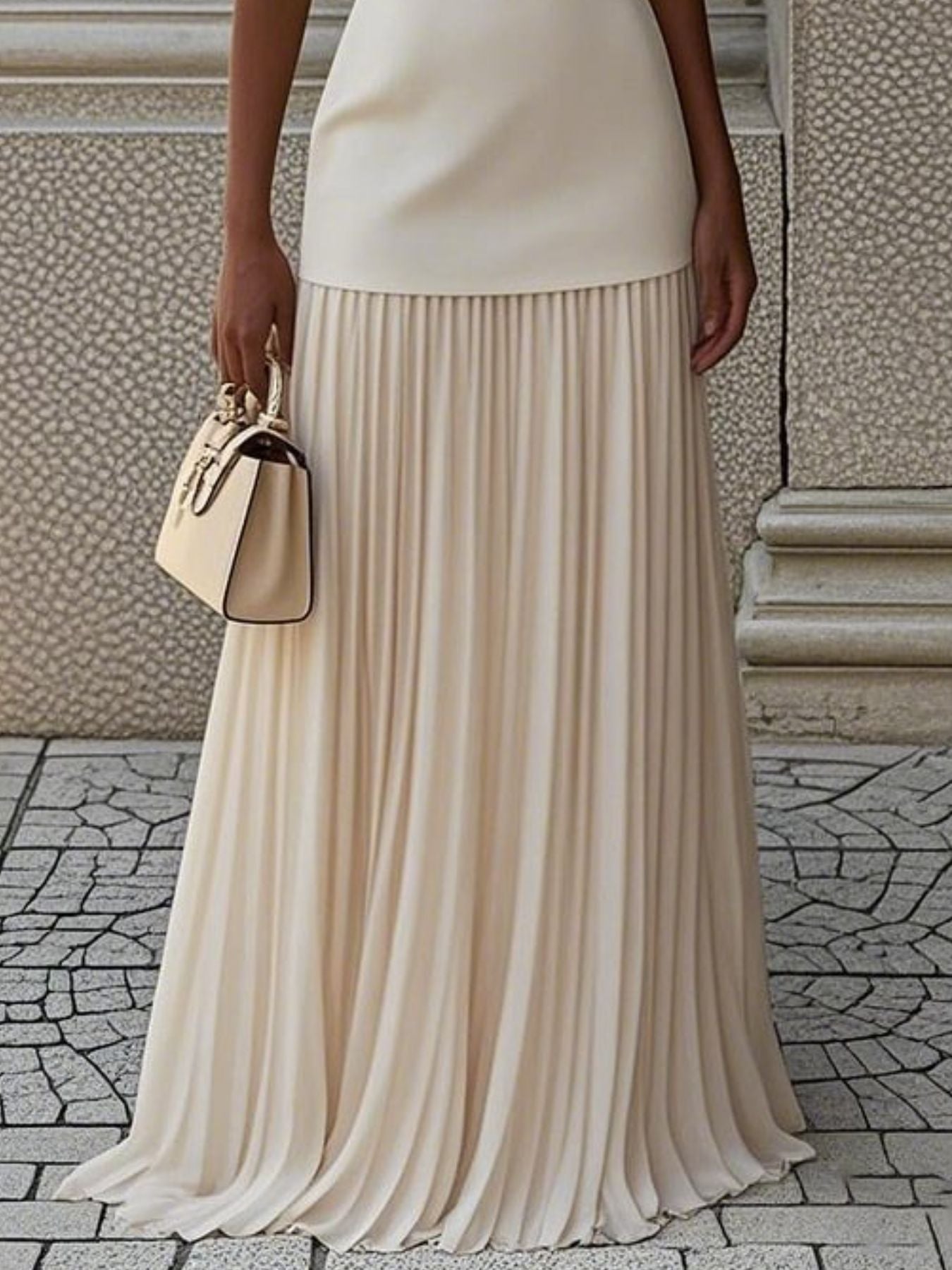 Hazel Blues® | Sleeveless Top and Pleated Maxi Skirt Set