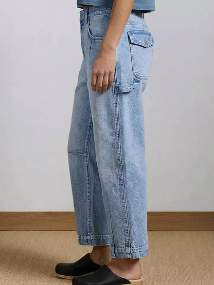 Hazel Blues® |  Washed Wide Leg Jeans