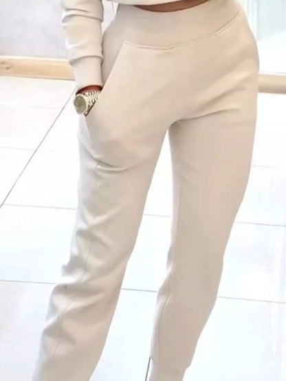 Hazel Blues® |  Casual Chic Cropped Sweatshirt and Jogger Set