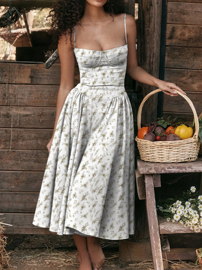 Hazel Blues® |  Ruched Sweetheart Neck Cami Dress