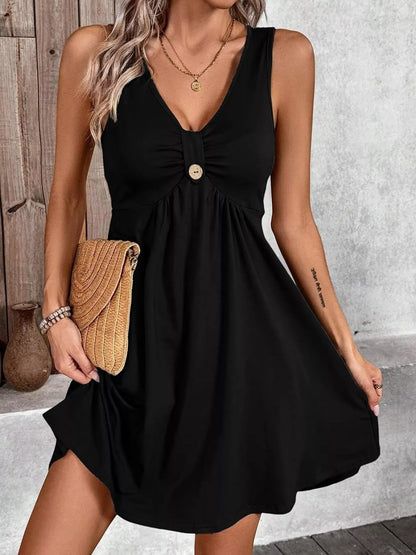 Hazel Blues® |  Sleeveless V-Neck A-Line Dress