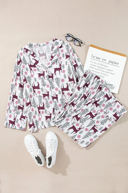 Hazel Blues® |  Printed Long Sleeve Top and Drawstring Pants Lounge Set