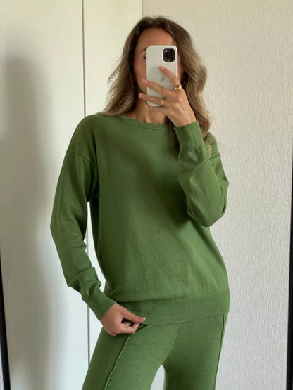 Hazel Blues® |  Long Sleeve Top and Pants Sweater Set