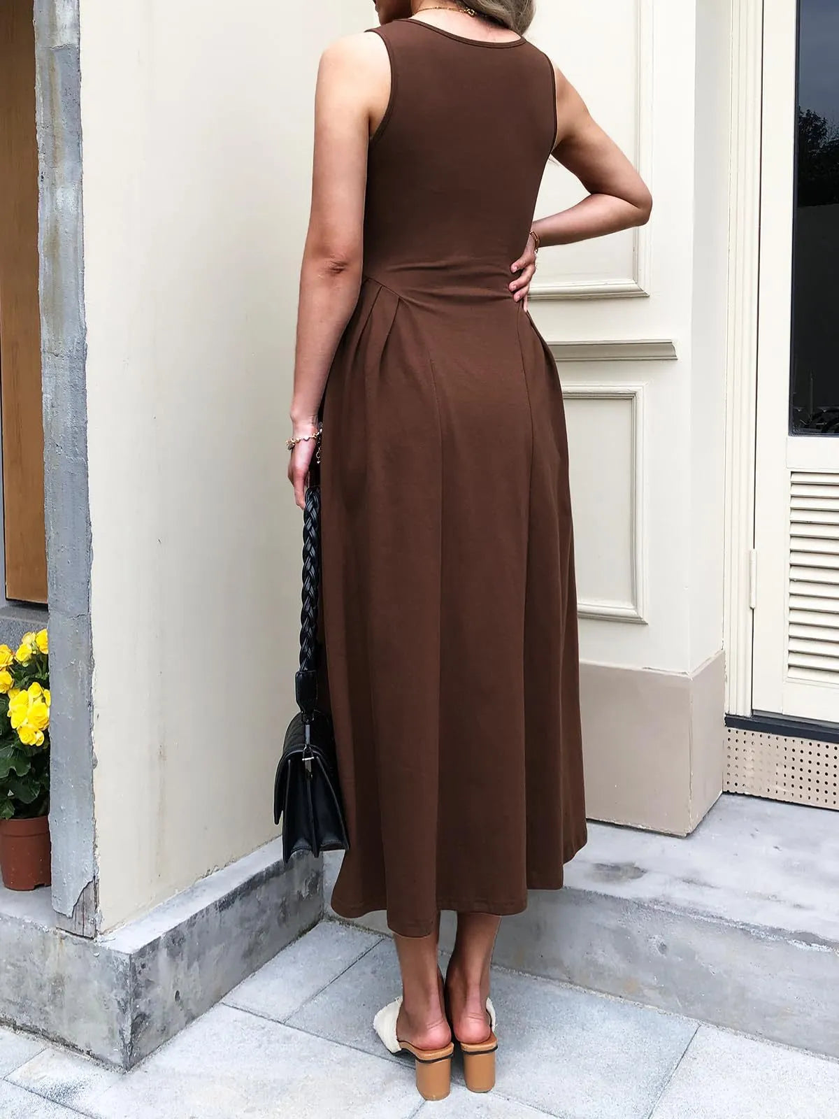 Hazel Blues® |  V-Neck Midi Tank Dress