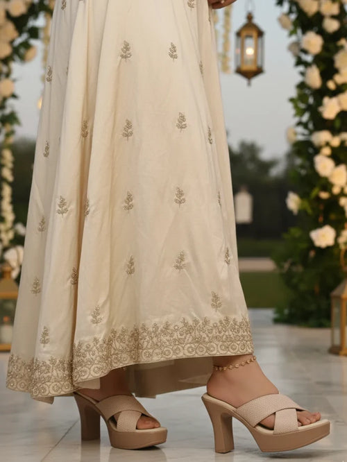 Drew Beige Platform Heels