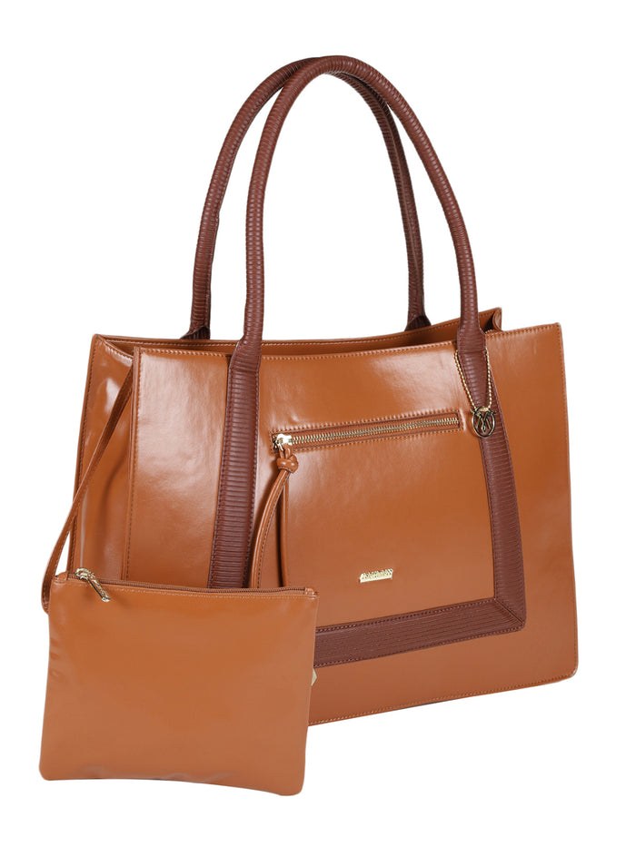 Dua Tan Laptop Bag With Pouch Bag