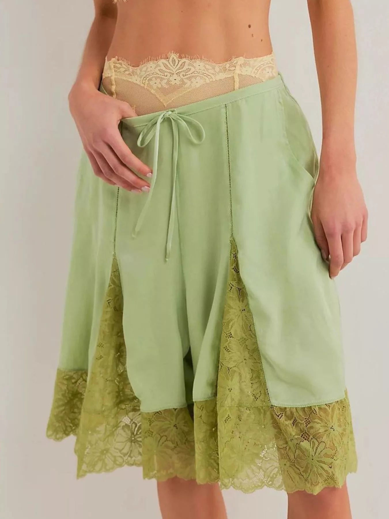 Hazel Blues® |  Lace Detail Shorts