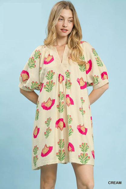 Hazel Blues® |  Umgee Abstract Print Mini Dress