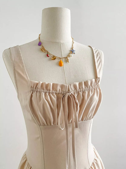 Hazel Blues® |  Square Neck Sleeveless A-Line Dress