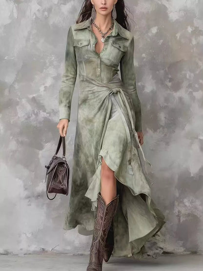 Hazel Blues® |  High-Low Long Sleeve Dress
