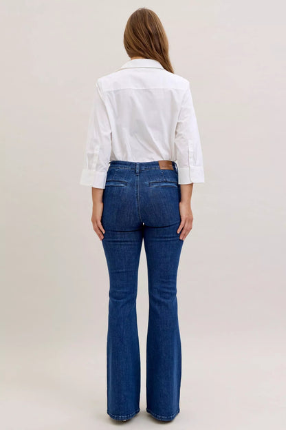 Hazel Blues® |  Judy Blue High Waist Flare Jeans with Front Patch Pockets