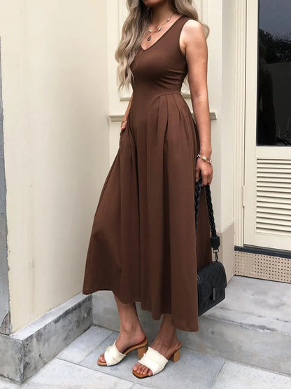 Hazel Blues® |  V-Neck Midi Tank Dress