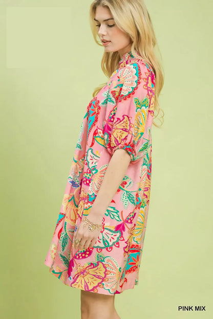 Hazel Blues® |  Umgee Paisley Print Mini Dress