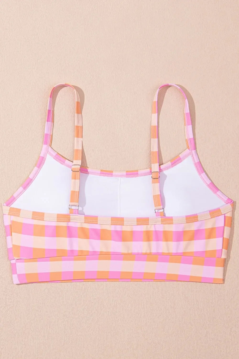 Hazel Blues® | Plaid Print High Waist Bikini Set