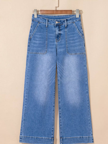 Hazel Blues® |  High-Waisted Wide Leg Flare Jeans