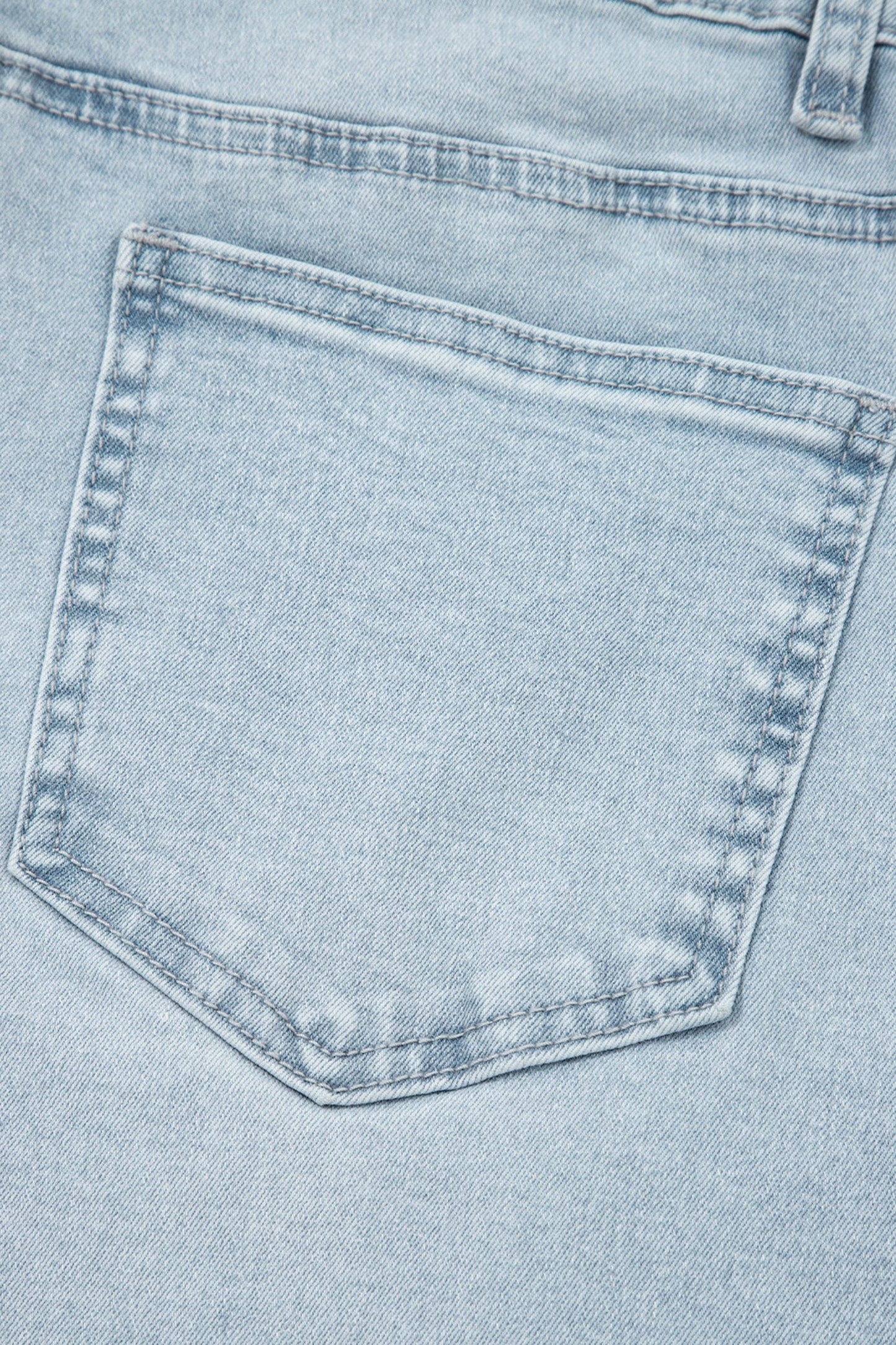 Hazel Blues® |  Beau Blue Frayed Cropped Straight Jeans