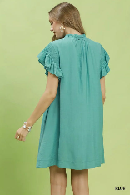 Hazel Blues® |  Umgee Ruffle Flutter Sleeve Dress