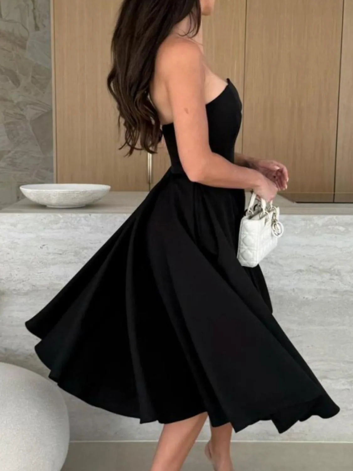 Hazel Blues® |  Solid Color Tube Midi Dress