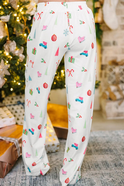 Hazel Blues® |  Printed Collared Neck Long Sleeve Top and Pants Lounge Set