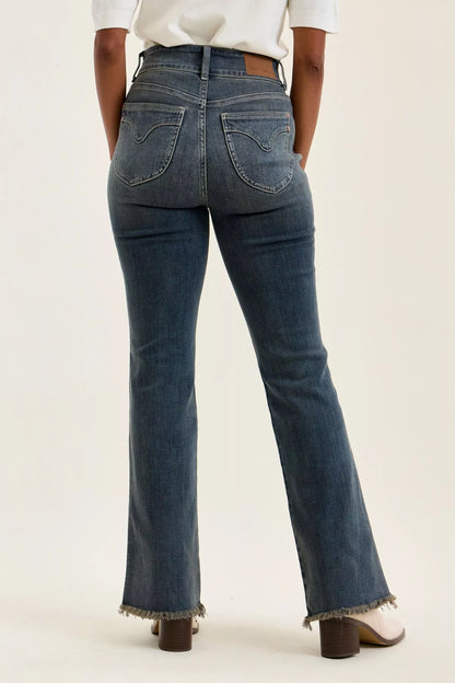 Hazel Blues® |  Judy Blue High Waist Double Button Frayed Hem Jeans