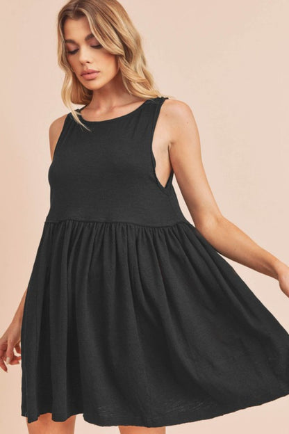 Hazel Blues® |  Aemi + Co Round Neck Mini Tank Dress
