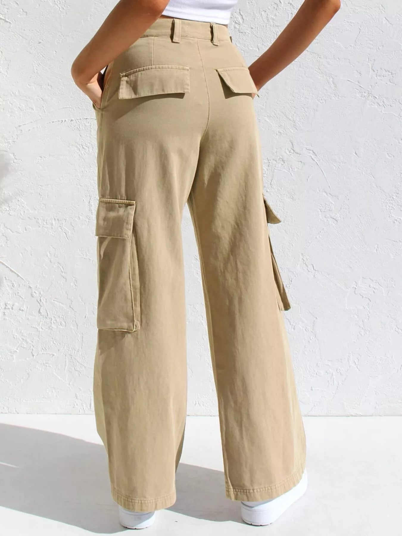 Hazel Blues® |  High-Waisted Wide Leg Cargo Jeans