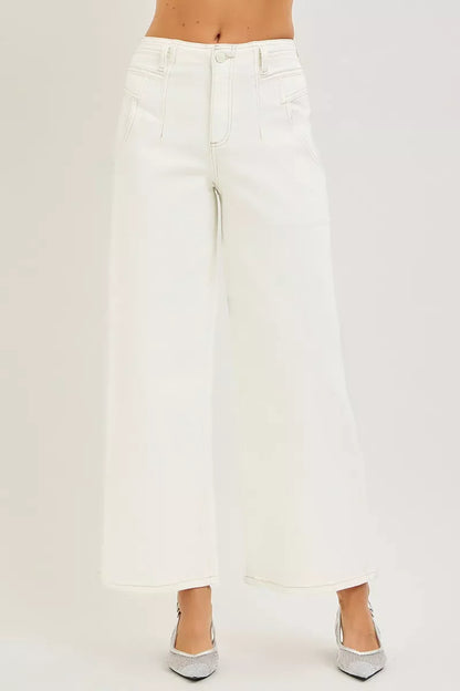 Hazel Blues® |  RISEN High Rise Ankle Wide Pants