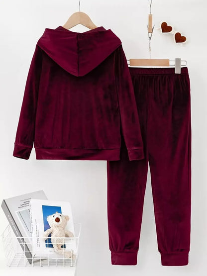Hazel Blues® | Velvet Hoodie and Pants Set