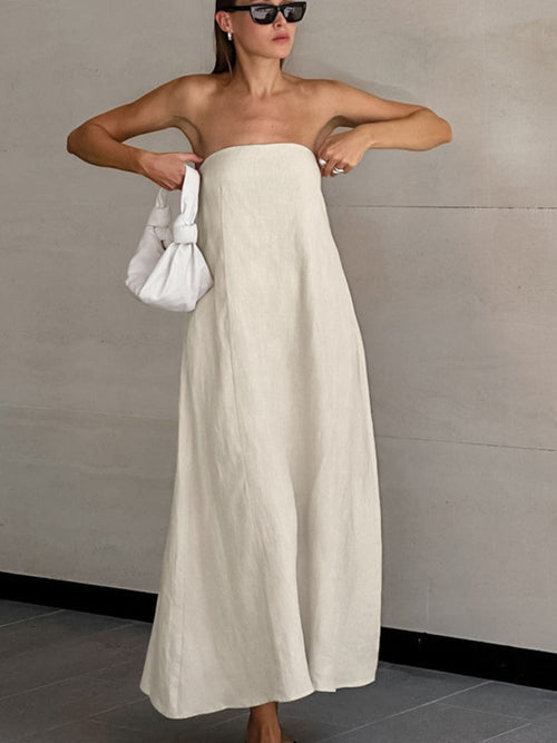 Hazel Blues® |  Smocked Back Tube Dress