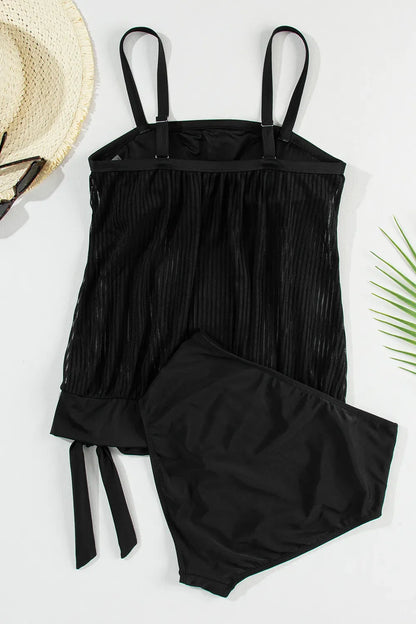 Hazel Blues® | Square Neck Spaghetti Strap Tankini Set