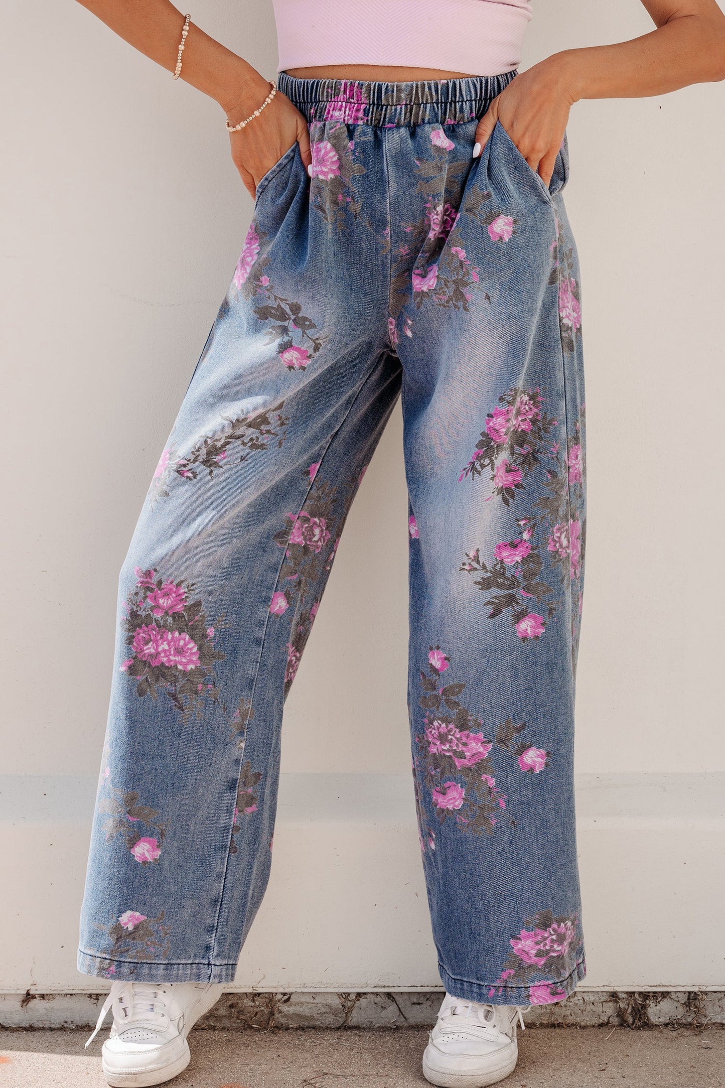 Hazel Blues® |  Meadow Muse Jeans | Floral Jeans