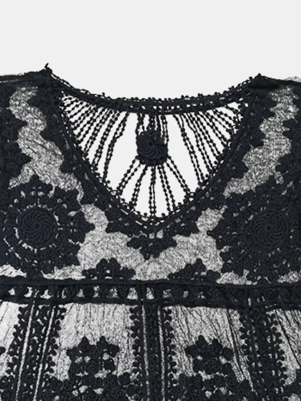 Hazel Blues® | Lace Round Neck Cover-Up