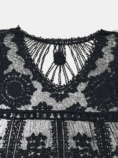 Hazel Blues® | Lace Round Neck Cover-Up