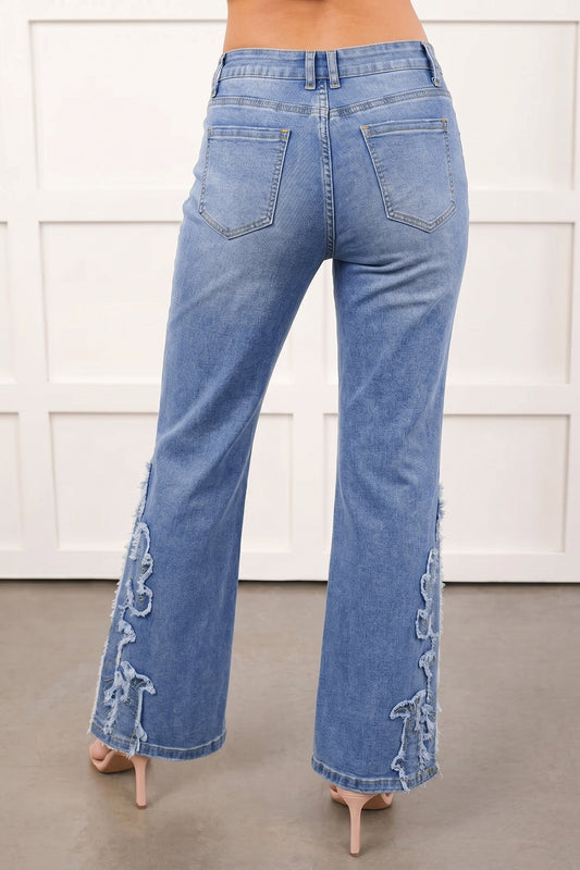 Hazel Blues® |  Cowgirl Charm Jeans | Western Embroidered Flare Jeans